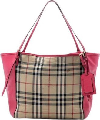 Burberry Pre-owned Canterbury Tote Bag - Dames - Vintage Schoudertas - Veelkleurig - ONE Size - Leer - Vintage