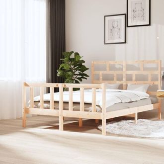 vidaXL Estructura De Cama De Madera Maciza De Pino 160x200 Cm Vidaxl