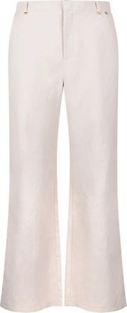 Nukus Nukus - Jill Pants PU - Dames - Broeken - Wit - Maat: S Katoen
