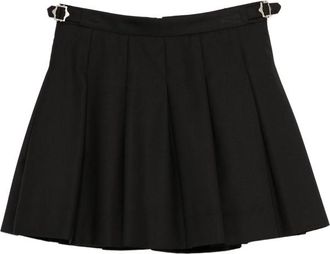 Dunst Buckle Pleated Mini Skirt