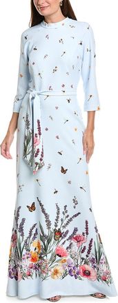 Teri Jon by Rickie Freeman Teri Jon By Rickie Freeman Crepe Border Print Gown