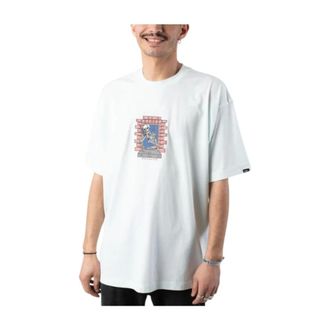 Vans T-Shirts, male, Blue, XL, Skull Window Tee Hint of Mint