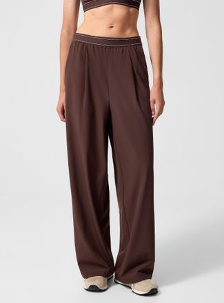I.FIV5 Womens Wide-leg stretch weave pleated pant