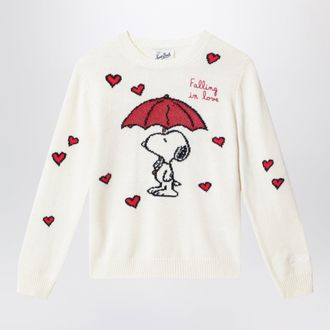 MC2 Saint Barth White Snoopy intarsia sweater in wool blend