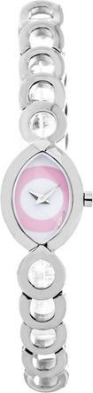 Chronotech Womens Oval Pink Dial Bracelet Watch 7313s01mac - Light Grey Silver Steel - One Size