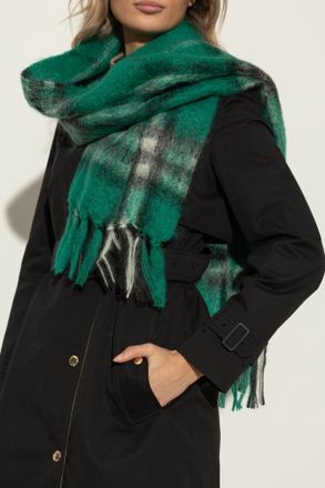 Burberry Mohair Scarf, Unisex, Green