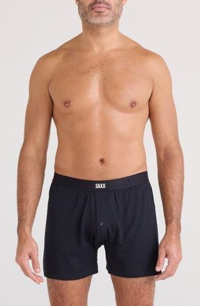 Saxx Snooze Boxer Shorts in Black at Nordstrom, Size X-Large
