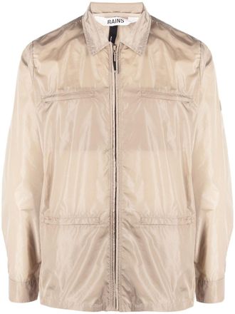 Rains zip-up shirt jacket - Neutrals