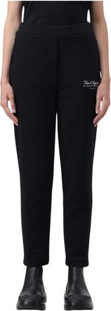 Karl Lagerfeld Broeken, Dames, Zwart, S, Karl Lagerfeld Pants Logo Embroidery