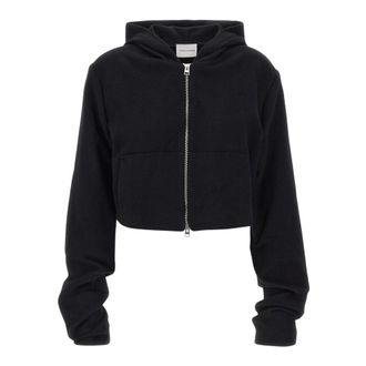 7 For All Mankind Felpa cropped con zip - - Sweatshirts & Hoodies - Donna - Nero - M