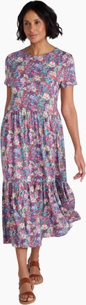 Mountain Warehouse Womens Mountain Warehouse Womens/Ladies Sardinia Floral UV Tiered Dress - Multi - Size: 14