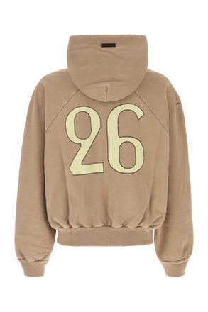 Fear of God Mens Biscuit Cotton Sweatshirt Dunepearl Exterior: T-Shirt T-shirts And Polos
