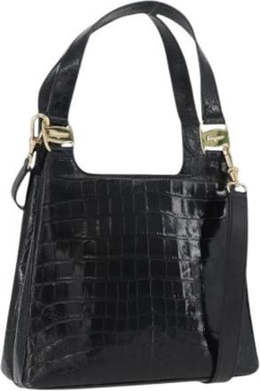Ferragamo Pre-owned Handtas - Dames - Vintage Schoudertas - Zwart - ONE Size - Leer - Vintage