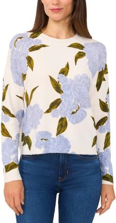 CeCe by Cynthia Steffe Hydrangea Sweater in New Ivory at Nordstrom, Size Xx-Large