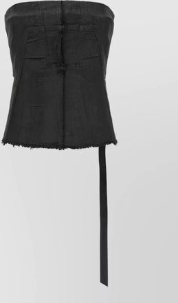 Rick Owens denim strapless bustier top