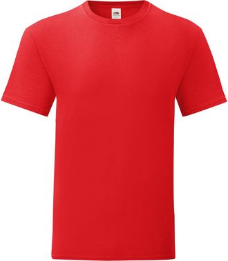 Fruit Of The Loom Fruit of the Loom Iconisch T-shirt voor heren (set van 5) (Rood)