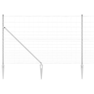 Berkfield Home Field Fence 1.5x25 m Galvanised Steel in Silver