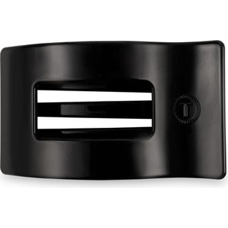 Teleties Medium Flat Rectangle Hair Clip in Jet Black at Nordstrom