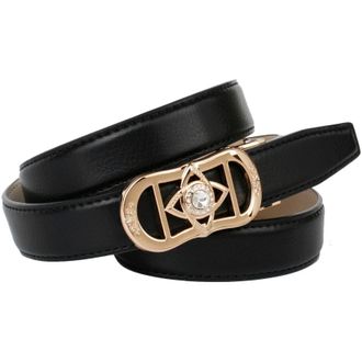 Anthoni Crown Lederg&uuml;rtel ANTHONI CROWN, Damen, Gr. 75, schwarz, Leder, unifarben, G&uuml;rtel Lederg&uuml;rtel, mit exklusiver Koppelschliesse, Ton in Ton Steppung
