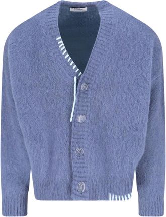 BONSAI Mohair vest met knopen - Blauw