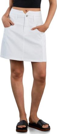 Wash Lab Denim Penelope Denim Miniskirt in Bright White at Nordstrom, Size 34