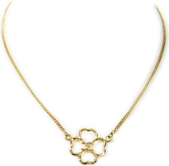 Chanel Pre-owned Womens CC Four Leaf Clover Necklace - Gold - One Size
