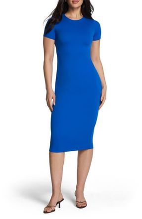 Spanx Ponte Crewneck Midi Dress in Current at Nordstrom, Size X-Large