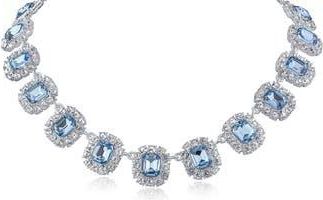 Jardin Crystal Halo Collar Necklace in Blue/Silver at Nordstrom Rack, Size 16