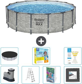 Bestway Piscina Bestway Steel Pro Max Redonda - 488x122 Cm - 8-piezas S607