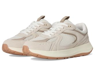 FitFlop F-Mode Flow Suede/Mesh/Leather Flatform Sneakers Womens Walking Shoes Urban White : 7 M (B), Synthetic/Textile