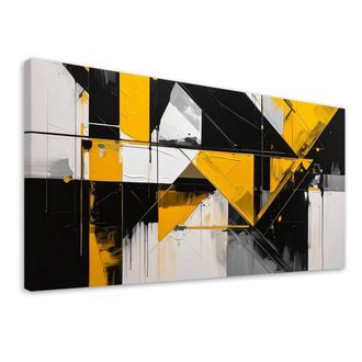 Feeby Impresi&oacute;n De Imagen, Formas Geom&eacute;tricas Abstracci&oacute;n Amarillo, 120x60