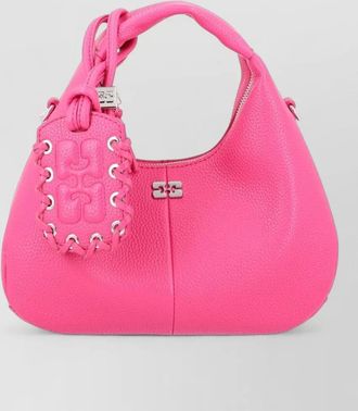 Ganni shoulder bag textured finish top handle