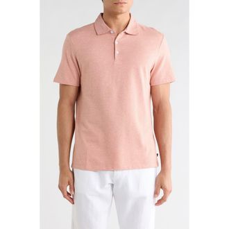 Robert Barakett Alvaro Cotton Blend Knit Polo in Coral at Nordstrom Rack, Size Xx-Large