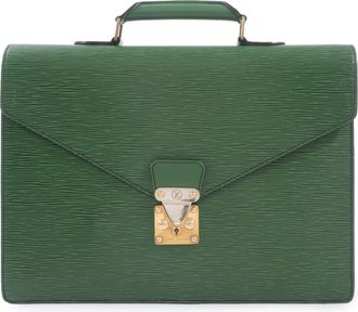 Louis Vuitton Epi Green Epi Leather Briefcase (Pre-Owned)