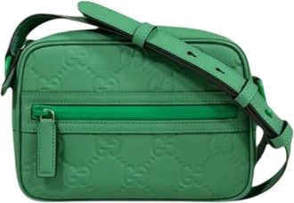Gucci Pre-owned Cross Body Bags, female, Green, Size: ONE SIZE Pre-owned Rubber Cross Body Bag