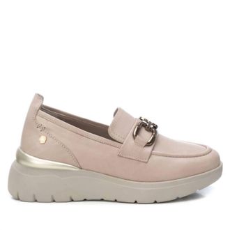 Xti Womens Leather Moccasins In Ice