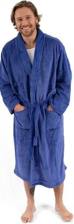 Leveret Mens Fleece Robe in Blue at Nordstrom, Size X-Large