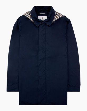 Aquascutum Mens Aquascutum Active Packable Trench Navy Blue Jacket - Size: 38/Regular