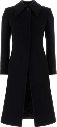 Alexander McQueen Alexander Mcqueen Black Wool And Cashmere Coat