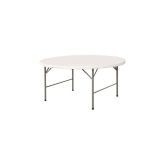 Far tavolo tondo da interno esterno catering polipropilene cm &Oslash;150x74h bianco 499v