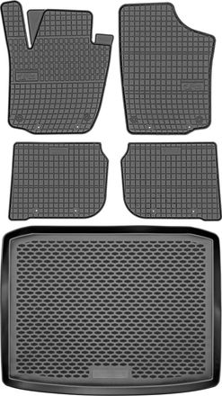 OEM Juego De Alfombrillas De Goma Para Skoda Rapid Spaceback (2013-2019) + Alfombrilla Para El Maletero