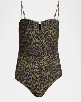 Nili Lotan Leopard One-Piece Swimsuit