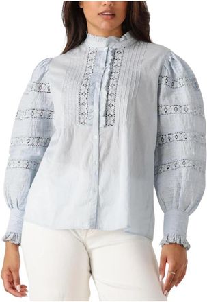 Antik Batik Elegante Lena Blouse voor Dames - Dames - Overhemden - Blauw - XS - Overhemden