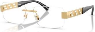Versace 56mm Rectangle optical glasses in Gold at Nordstrom