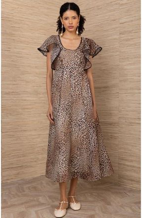 Hale Bob Euphemia Organza Dress in Brown at Nordstrom, Size X-Small