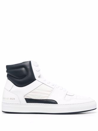 Common Projects high-top leather-panelled sneakers - men - Rubber/Leather/Cotton - 39 - White