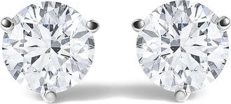 House of Brilliance 14K Gold Lab Grown Diamond Martini Set Round Solitaire Stud Earrings