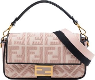 Fendi Pre-owned Fendi Zucca Embroidered Canvas Baguette Satchel Ladies TBOAOMF2906I049D