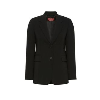Max Mara Dames, Jassen, Zwart, Maat: XS Leer