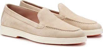 Santoni Womens suede loafer in Pink at Nordstrom, Size 10.5